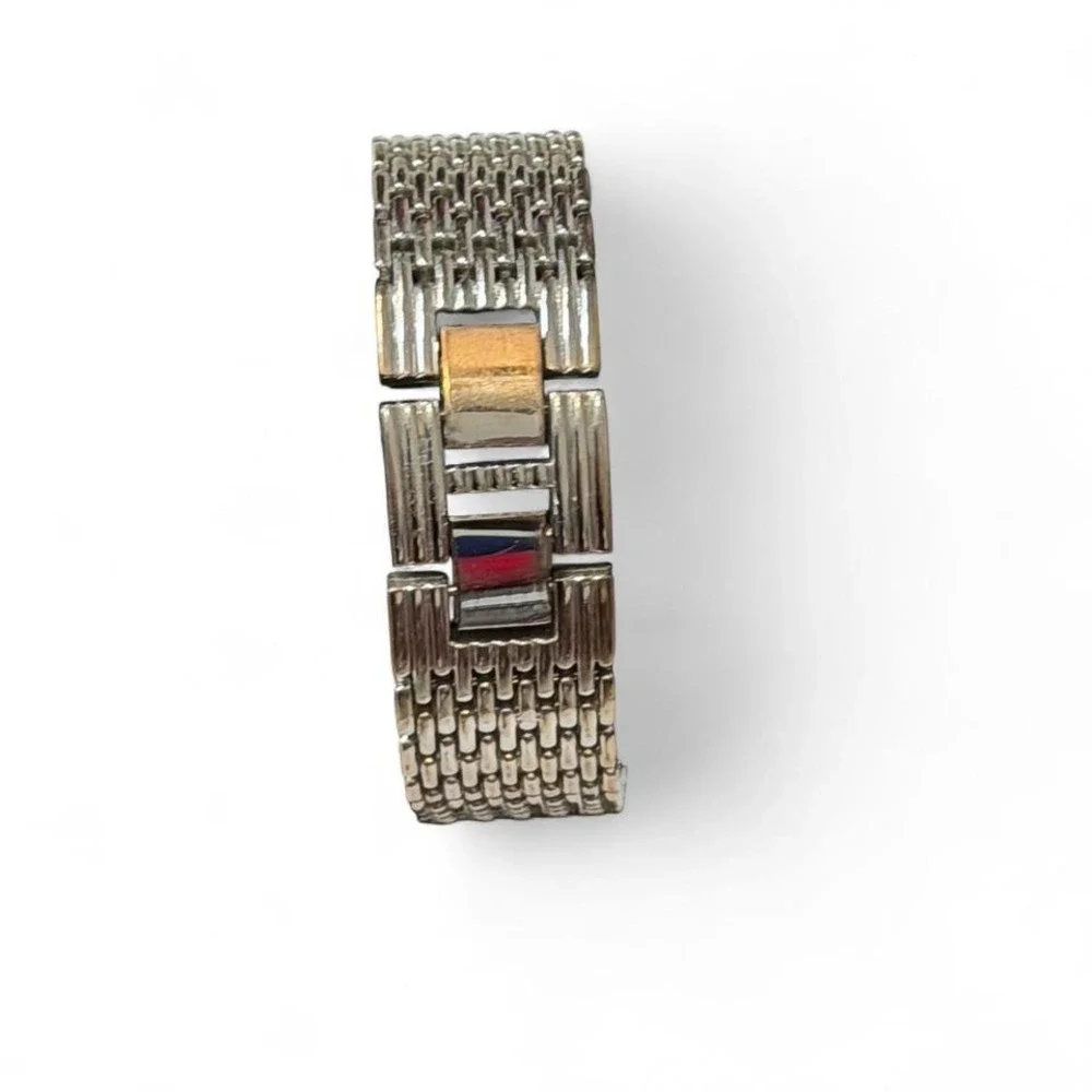 Vintage Silver Tone‎ Multicolored Indices Watch